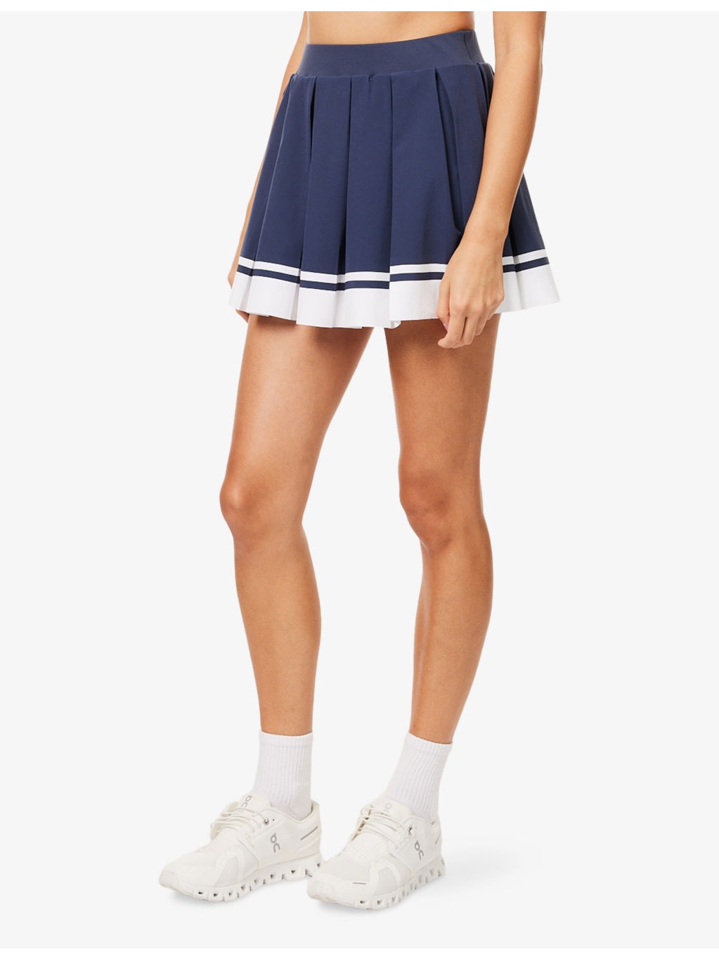 Mariam Pleated Stretch-Woven Skort - 3