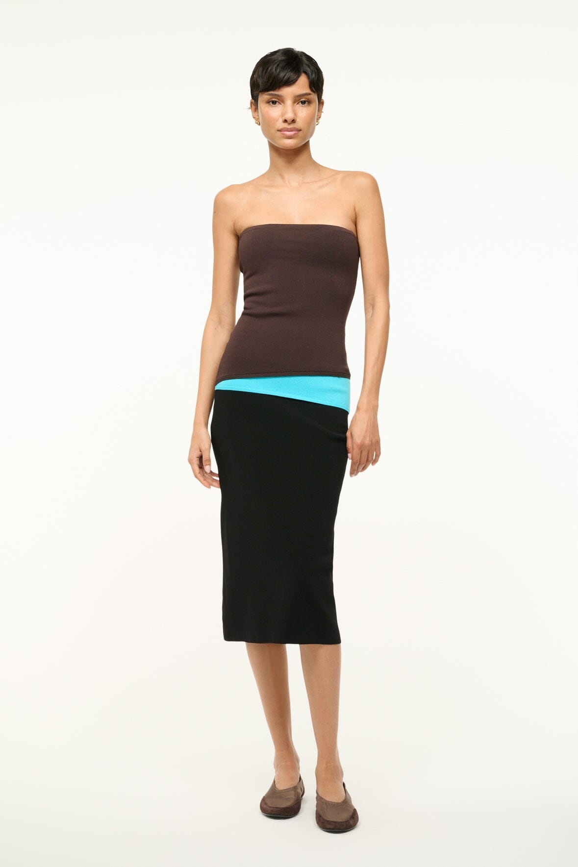 STAUD LA SERENA DRESS EARTH AQUA BLACK - 2