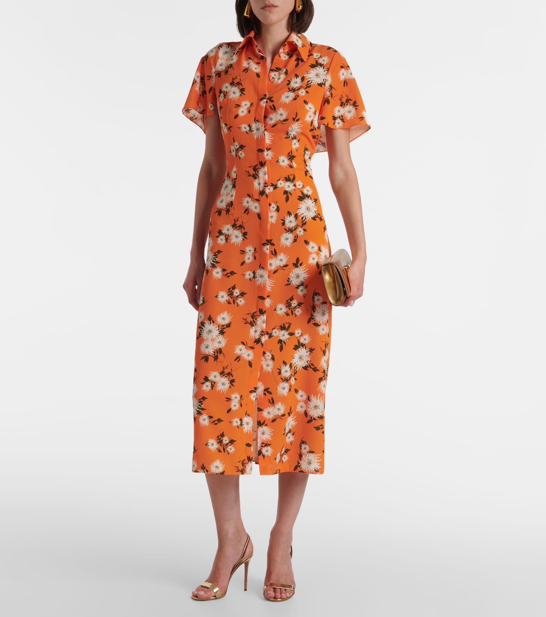 Florencia floral crêpe georgette shirtdress - 2