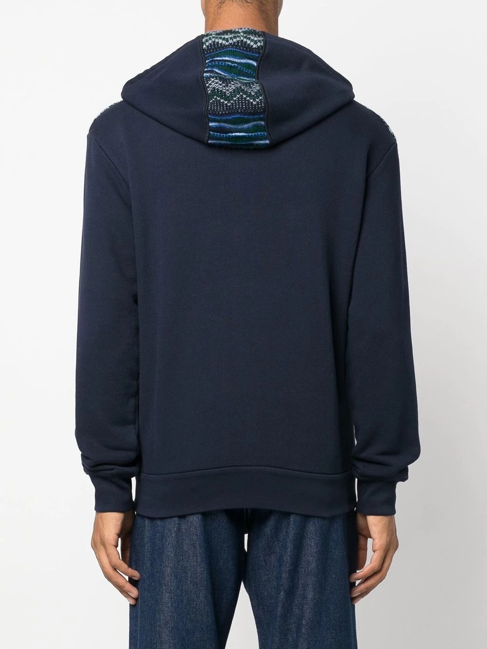 Felpa zigzag-print hooded jumper - 4