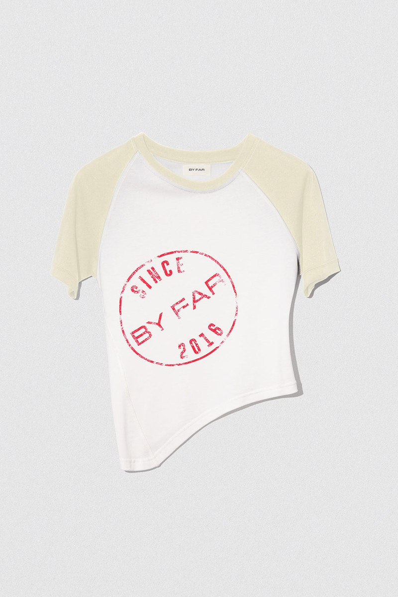 BY FAR RASCAL BABY T T-SHIRT OFF-WHITE LYOCELL BLEND outlook