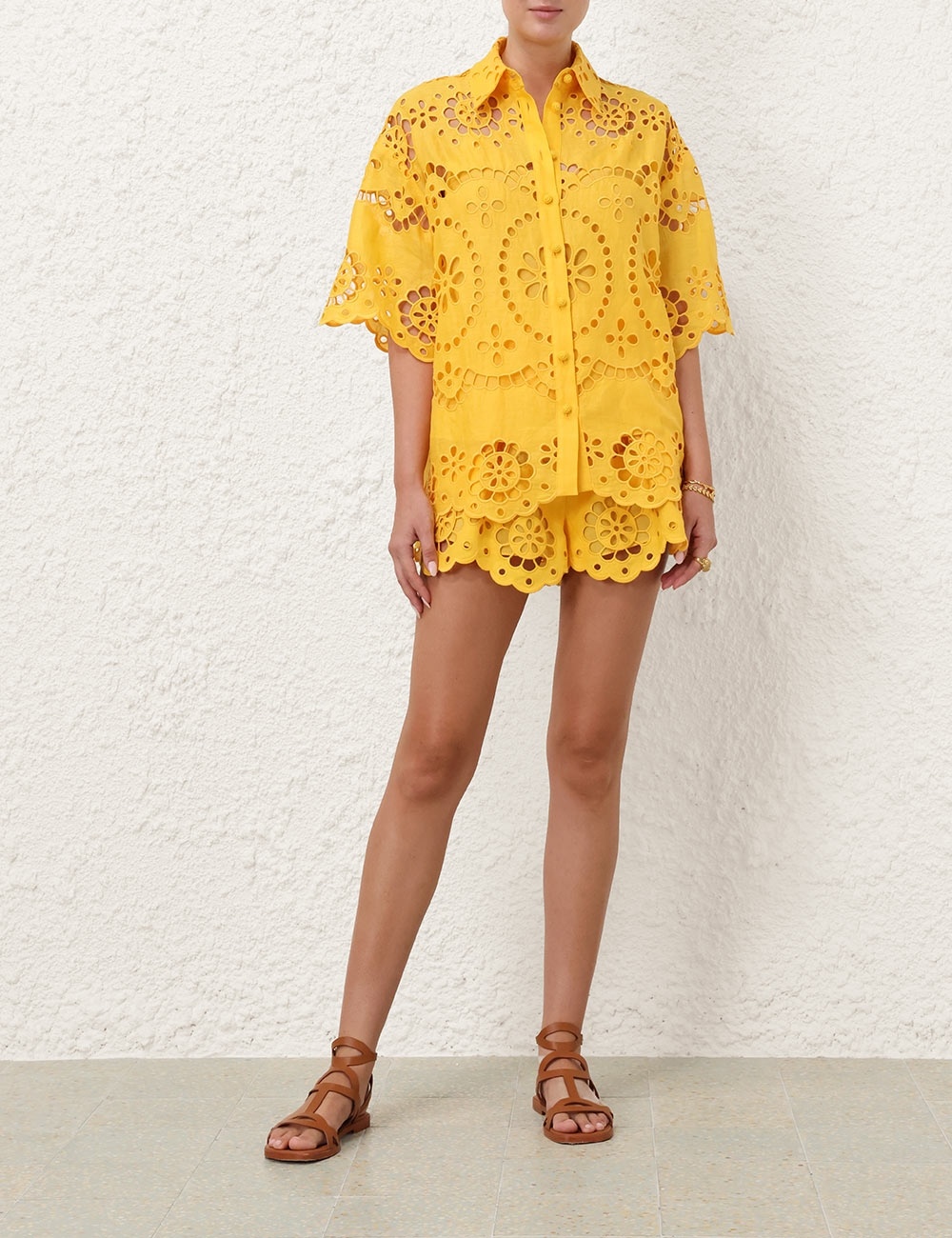 Zimmermann POP EMBROIDERED SHORT | REVERSIBLE