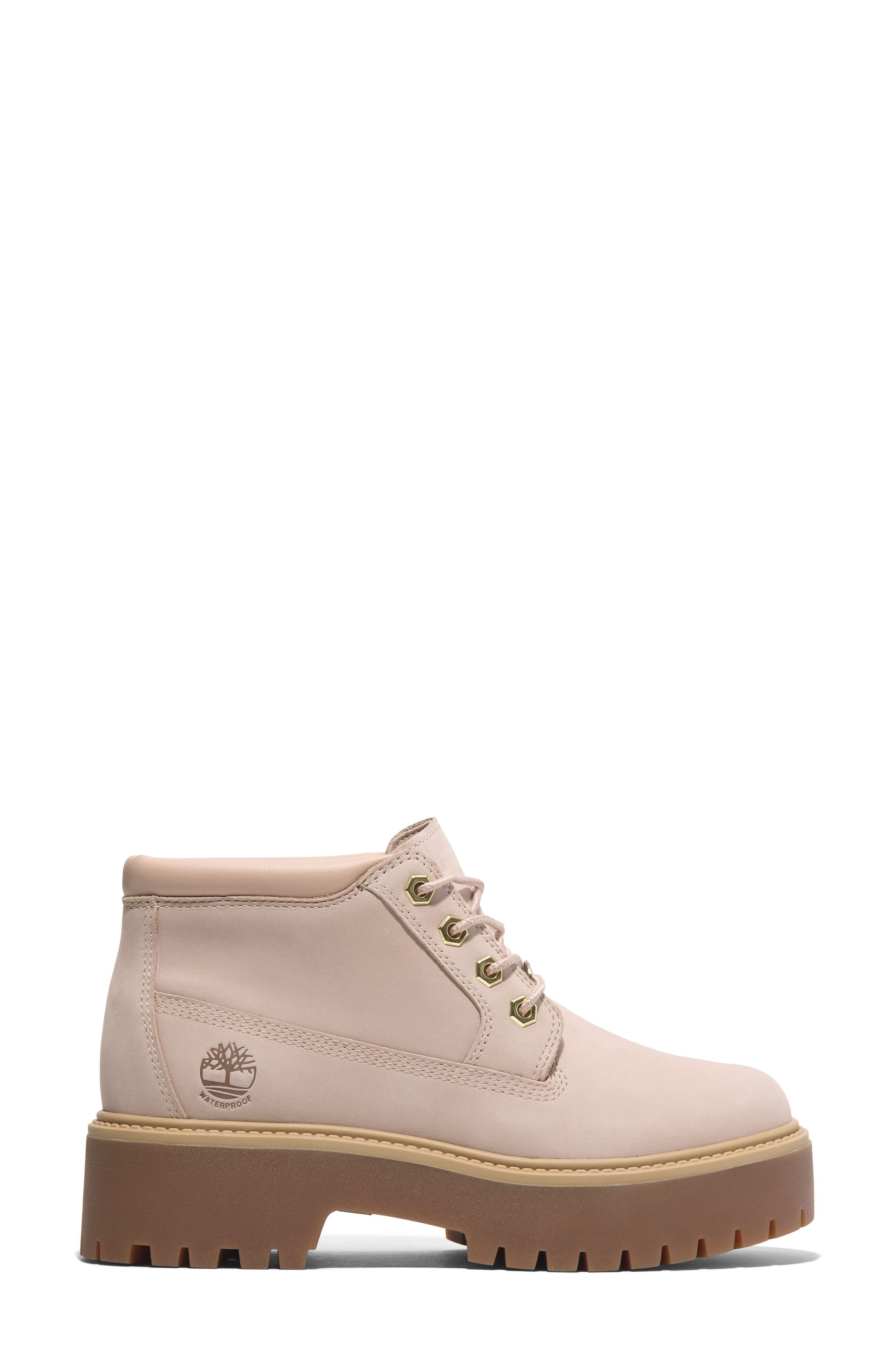 Timberland Stone Street Waterproof Platform Boot in Light Beige Nubuck at Nordstrom - 2