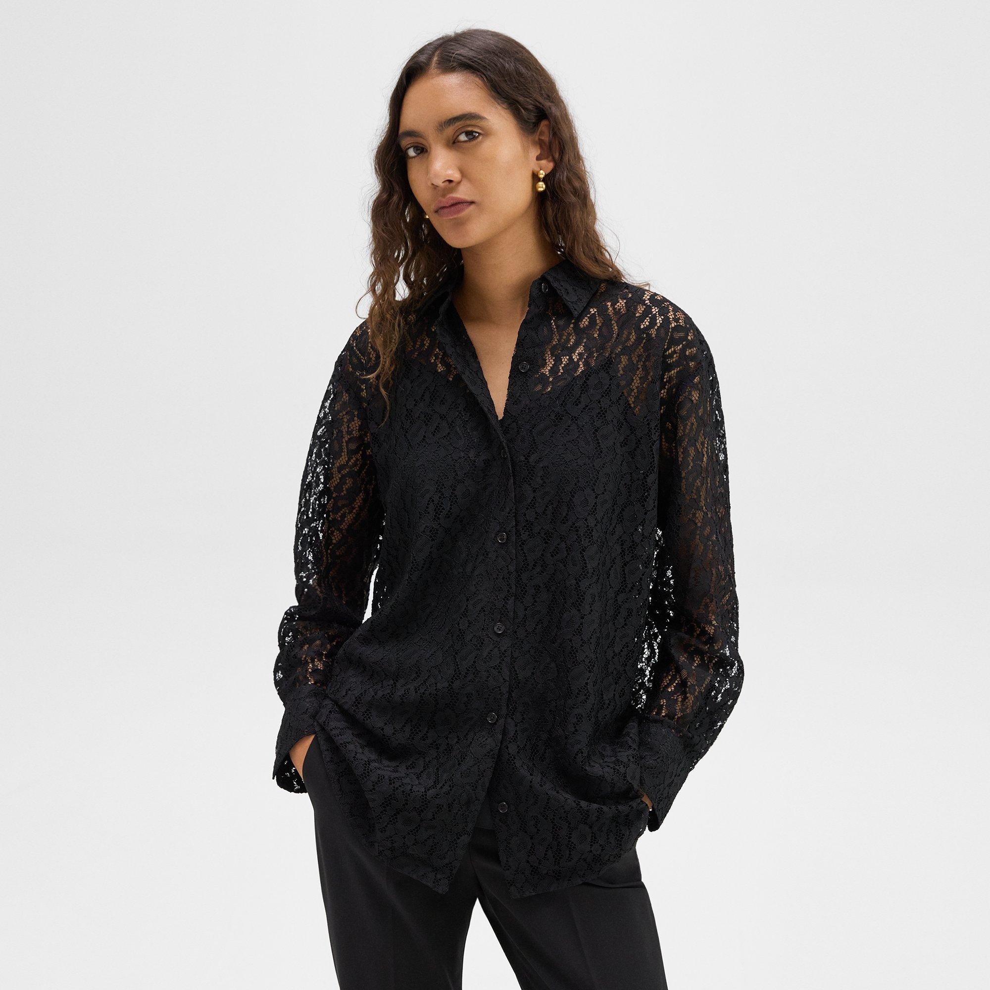 Boyfriend Shirt in Leopard Lace - 2