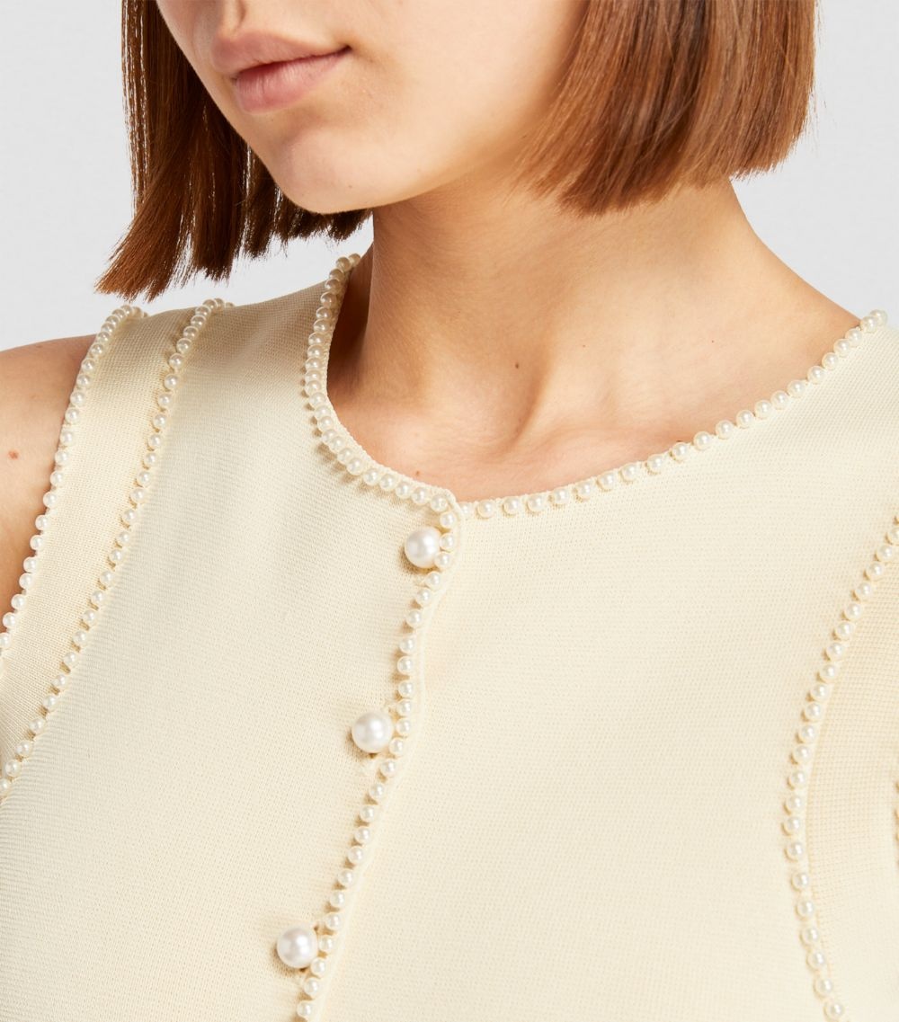 Sandro Pearl-Trim Midi Dress | harrods | REVERSIBLE