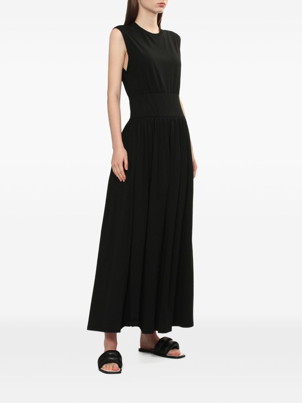 sleeveless pleated maxi dress - 2