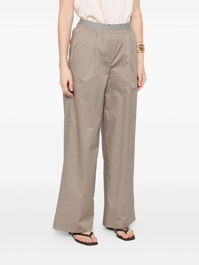 logo-waistband pleated pants 3