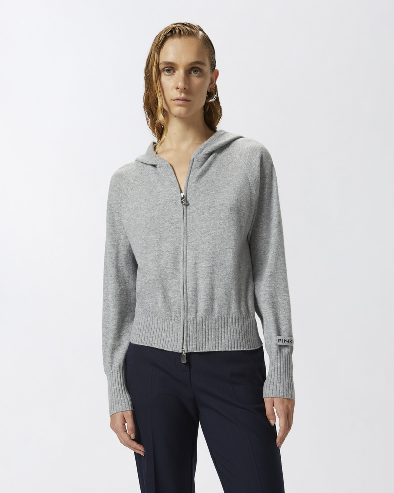 PINKO CASHMERE-BLEND HOODIE WITH ZIP outlook