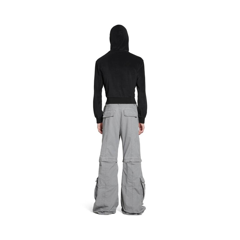 Men's Flared Cargo Pants in Grey 4