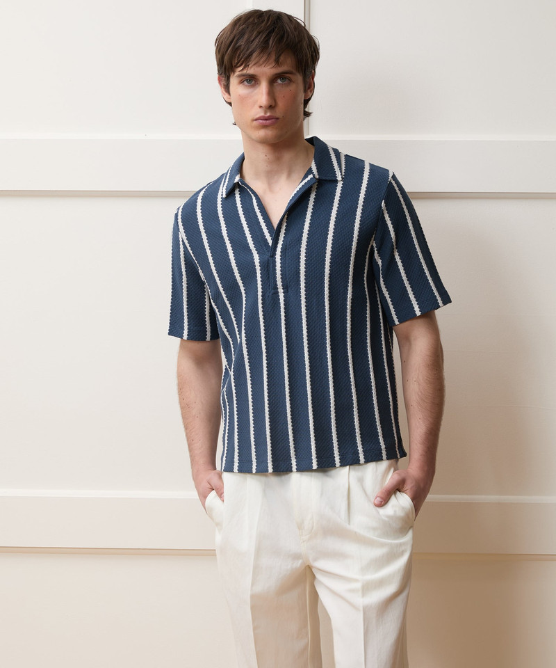 TODD SNYDER Relaxed Textured Montauk Polo outlook