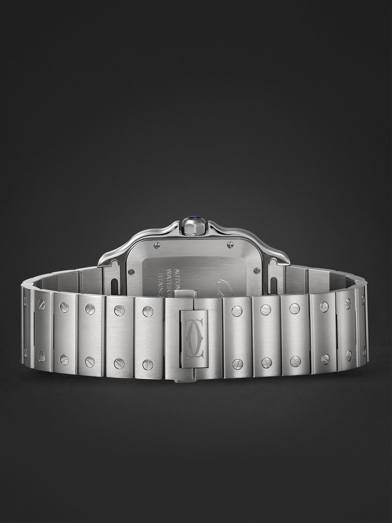 Santos Automatic Medium 35.1mm Stainless Steel Interchangeable Leather Watch, Ref. No. CRWSSA0029 Wh 6