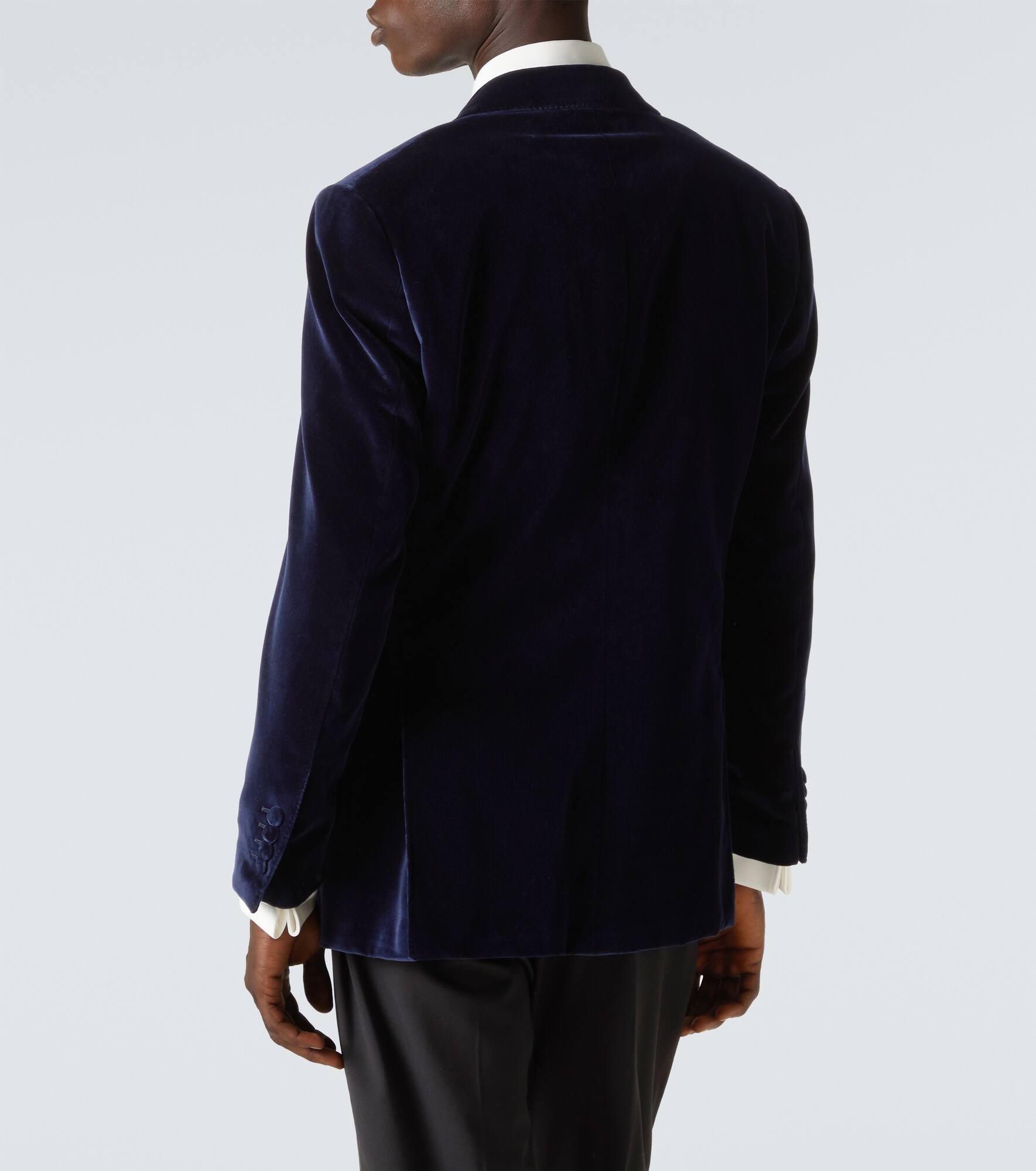 Cotton velvet tuxedo jacket - 4