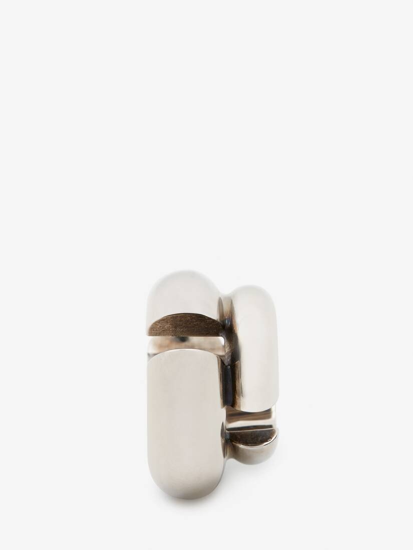 Men's Broken Ear Cuff in Antique Silver - 1