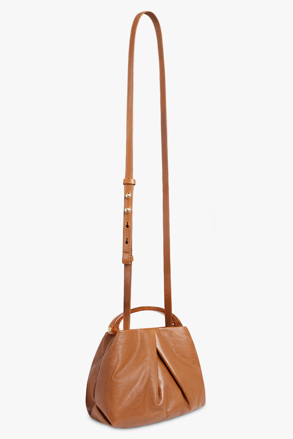 MINI RESIN HANDLE BAG | TAN - 2