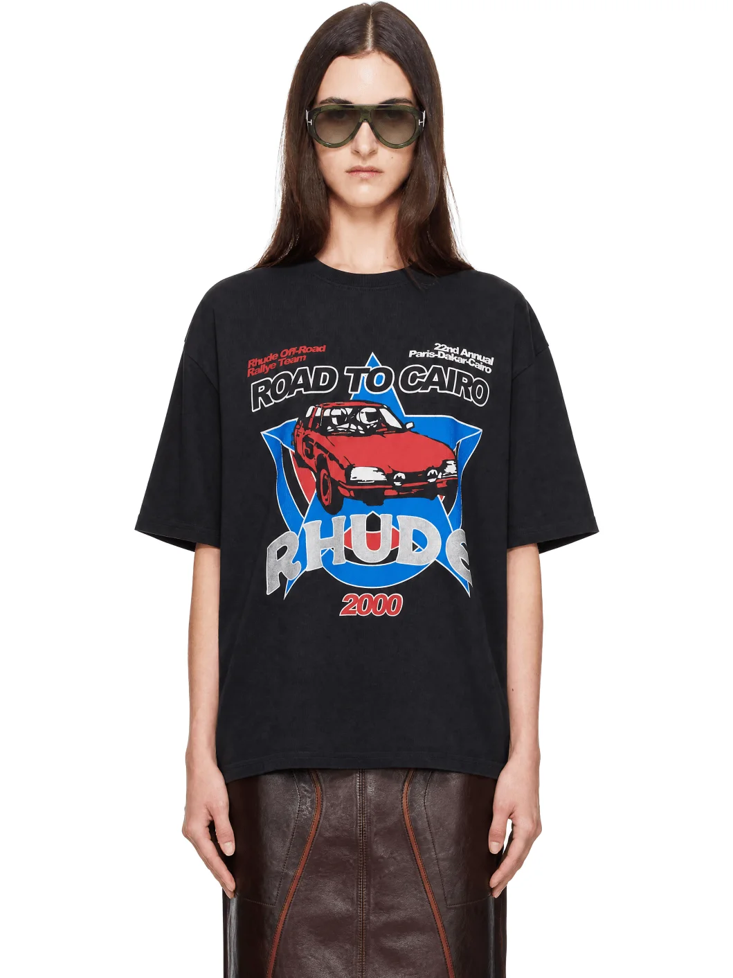 Black 'Road To Cairo' T-shirt - 1