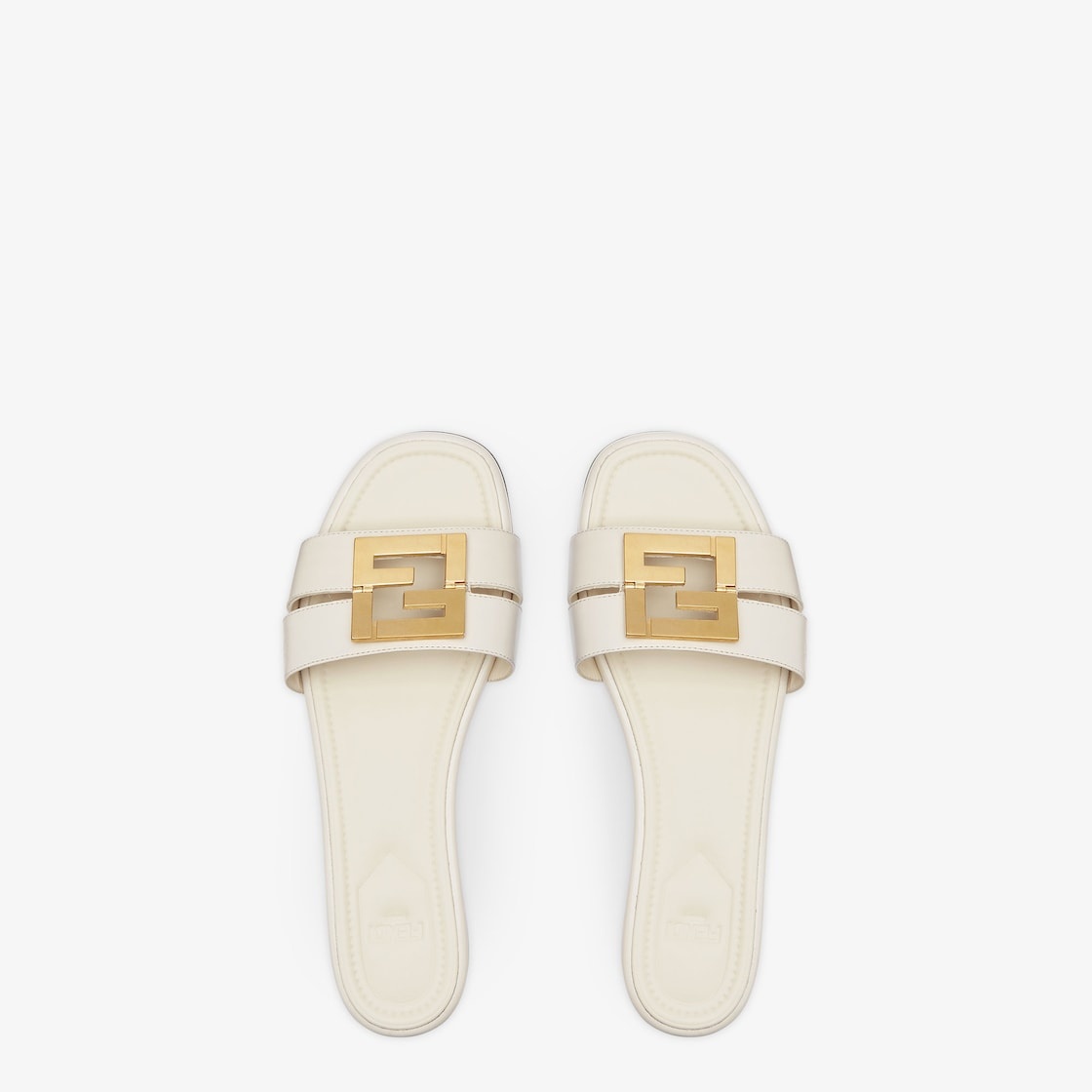 FENDI ☆Fendi FFold Fendi FFold Leather Flat Sandals | Neiman Marcus