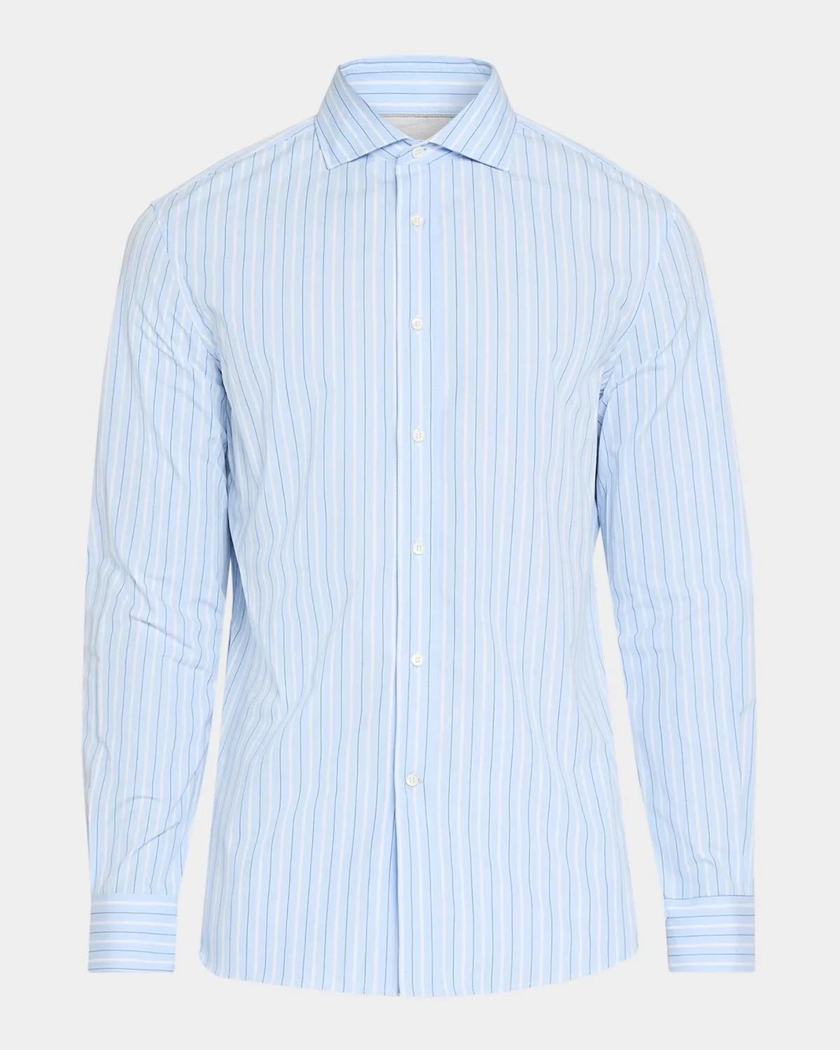 Men's Double-Stripe Cotton Dress Shirt - 1