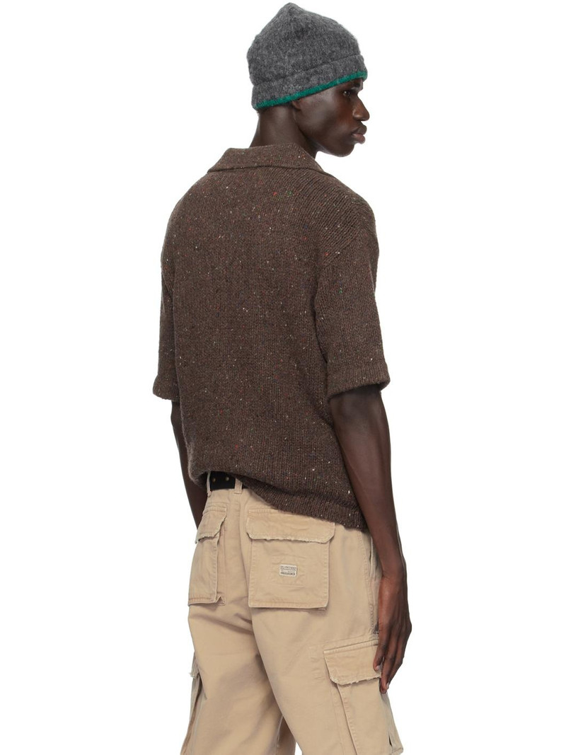 Brown Embroidered-Logo Polo 3