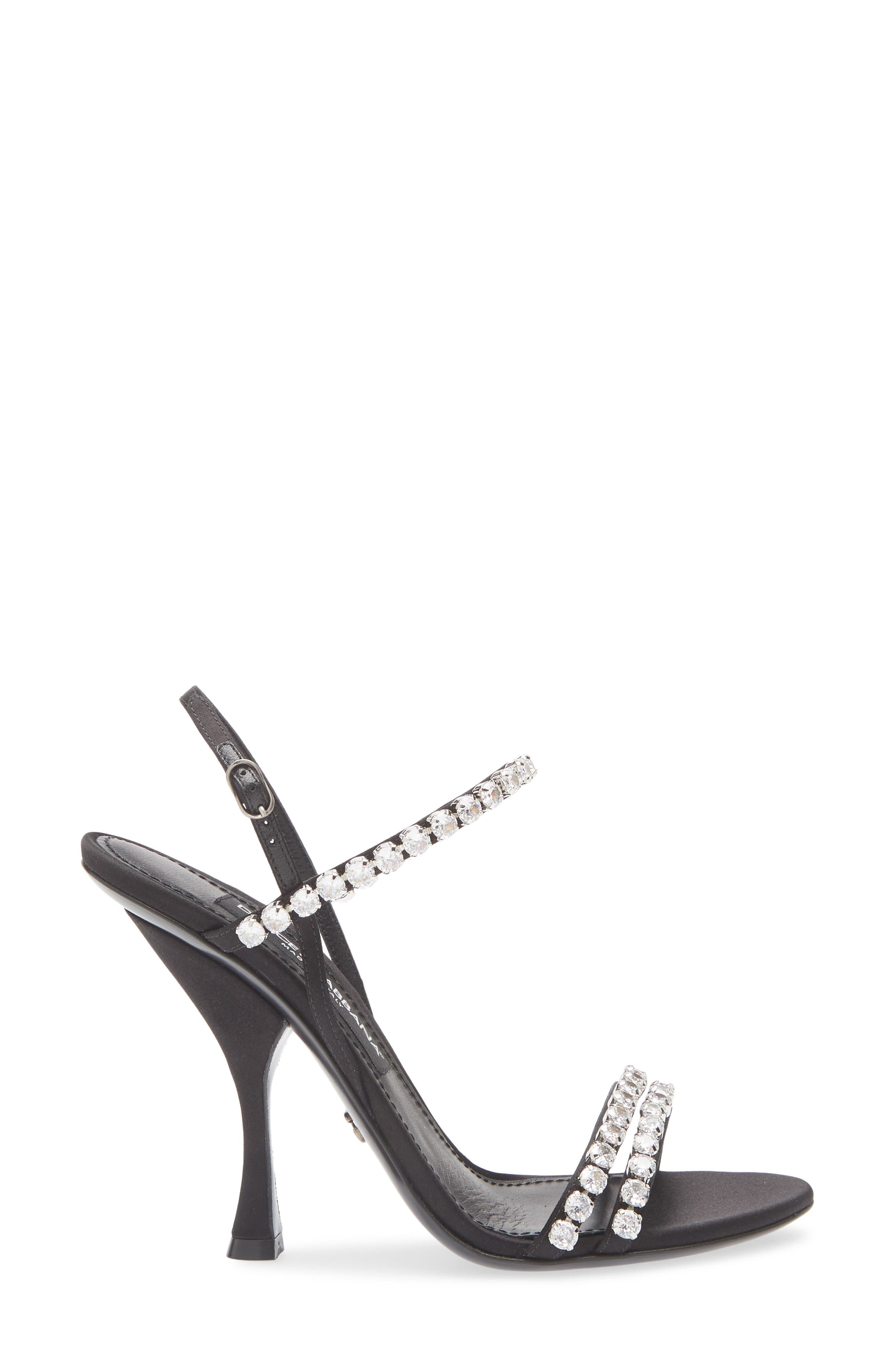 Dolce&Gabbana Crystal Strap Sandal in 8S488 Nero/Crystal at Nordstrom - 3