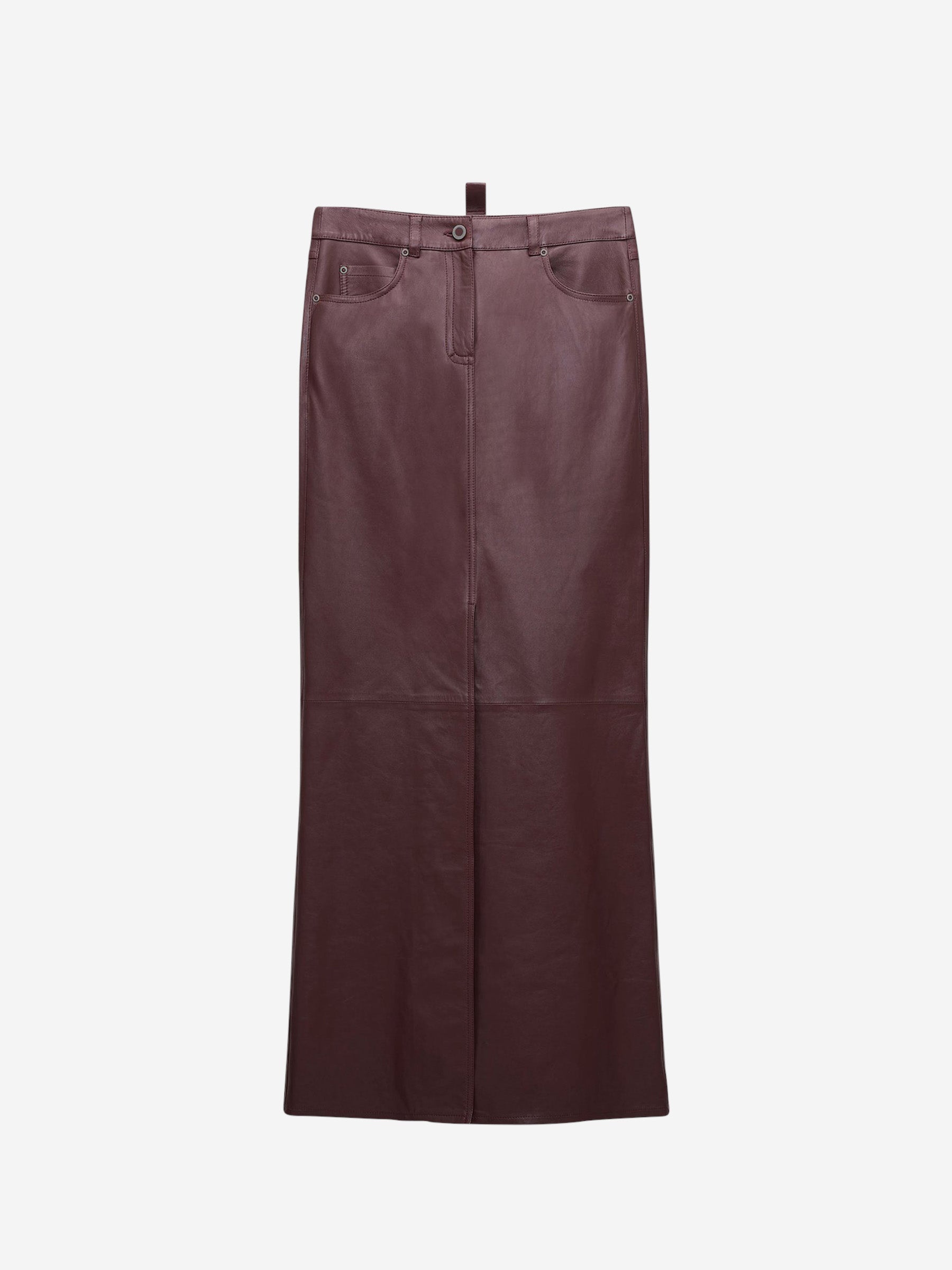 MAXI LEATHER SKIRT - 1