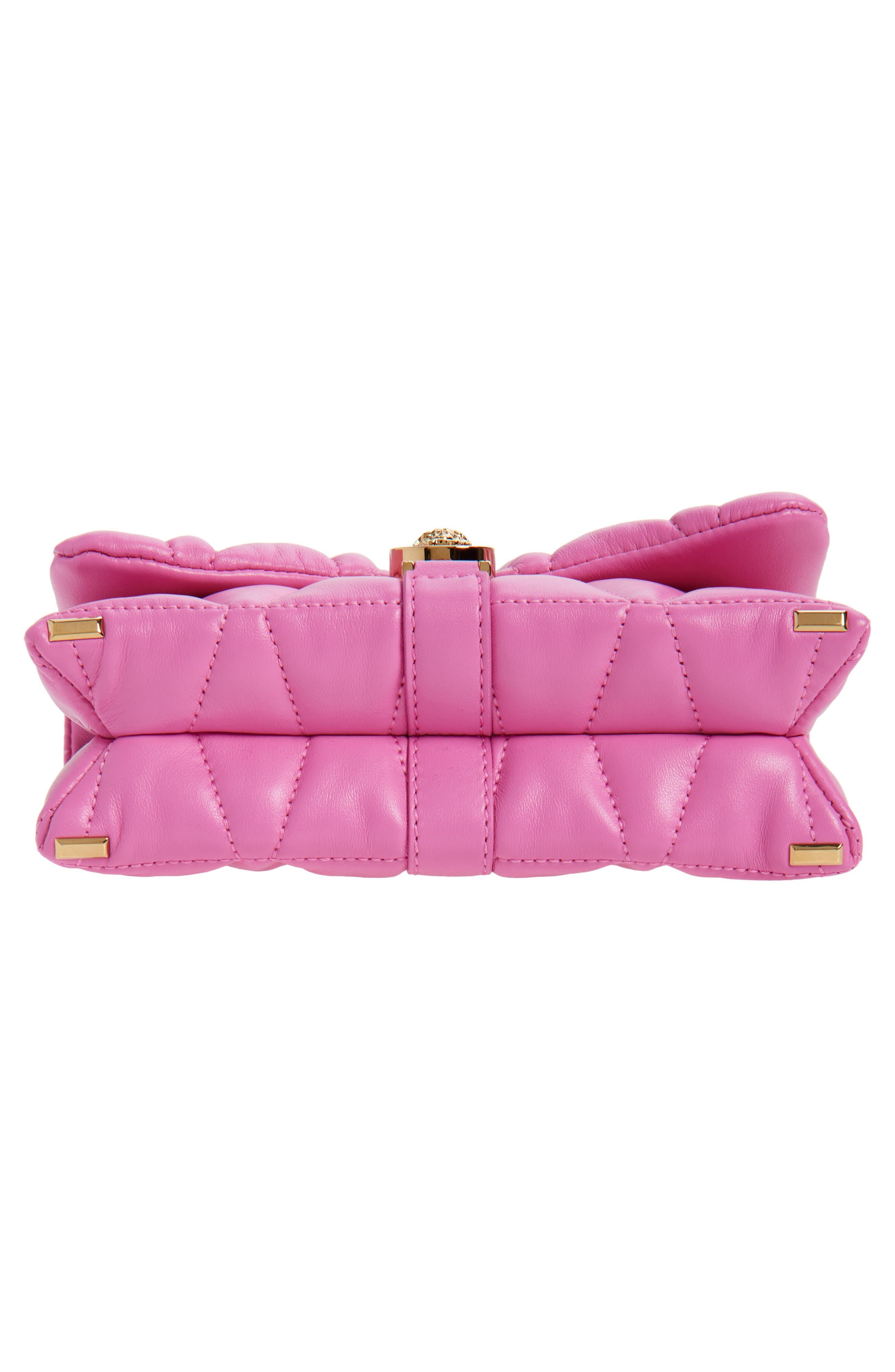 Versace Mini Kleio Quilted Leather Shoulder Bag in Dragon Fruit Gold at Nordstrom - 7