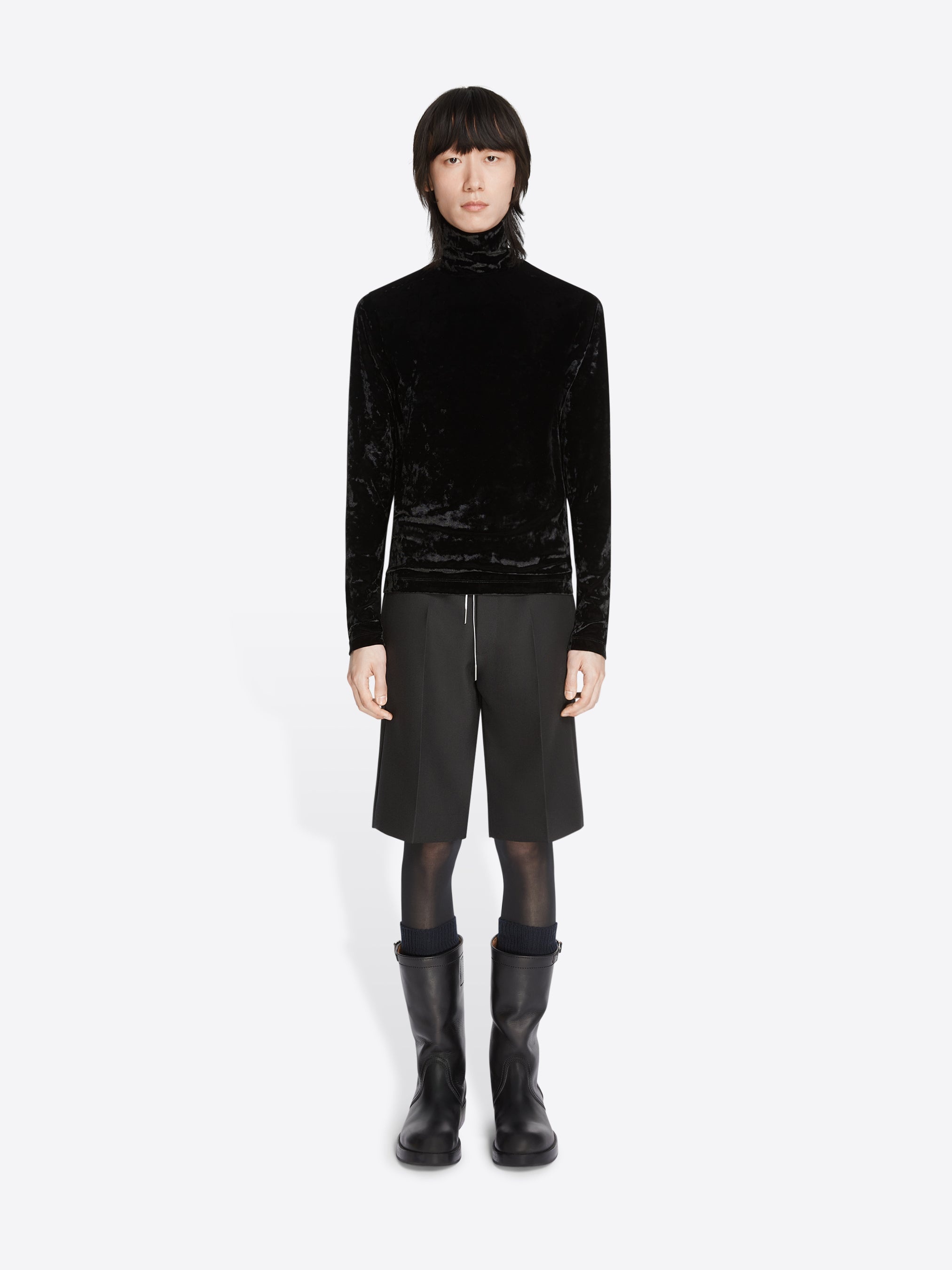 VELVET TURTLENECK TEE - 2