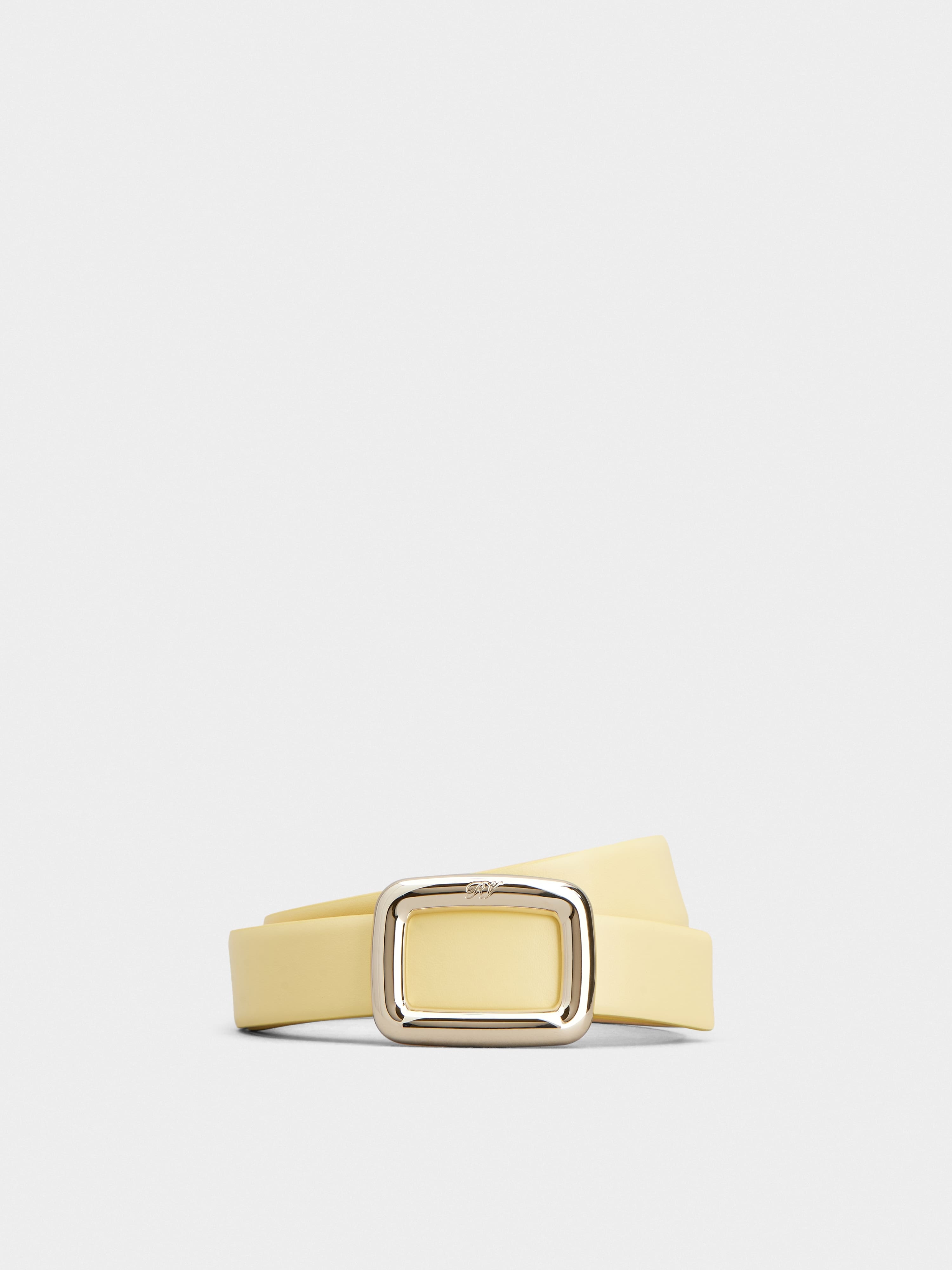 Viv' Choc Metal Buckle Belt in Leather - 1