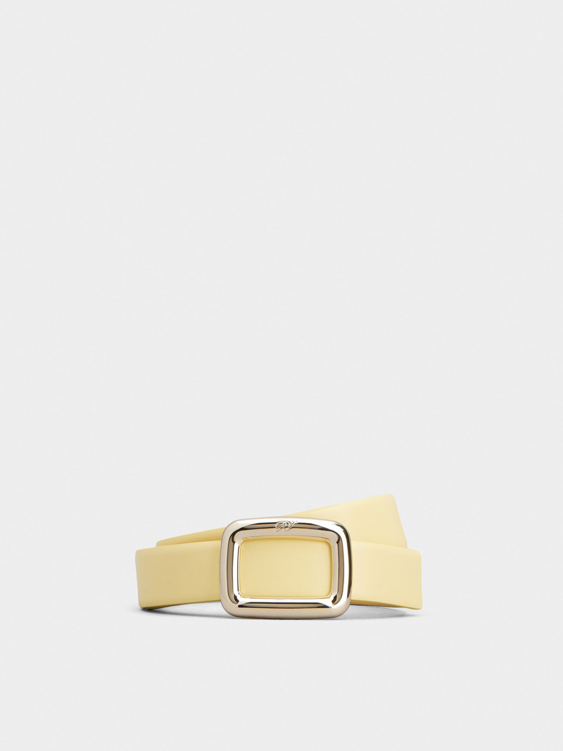 Viv' Choc Metal Buckle Belt in Leather 1