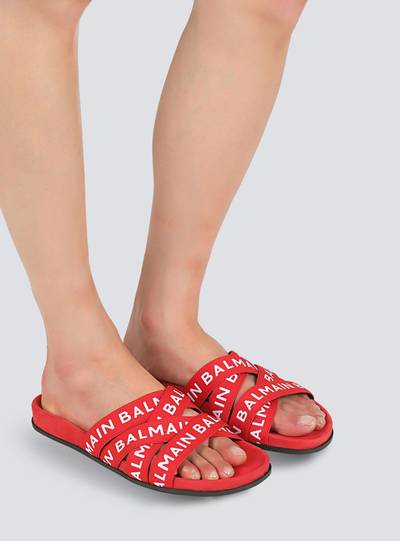 Balmain HIGH SUMMER CAPSULE - Union flip flops with Balmain logo print outlook