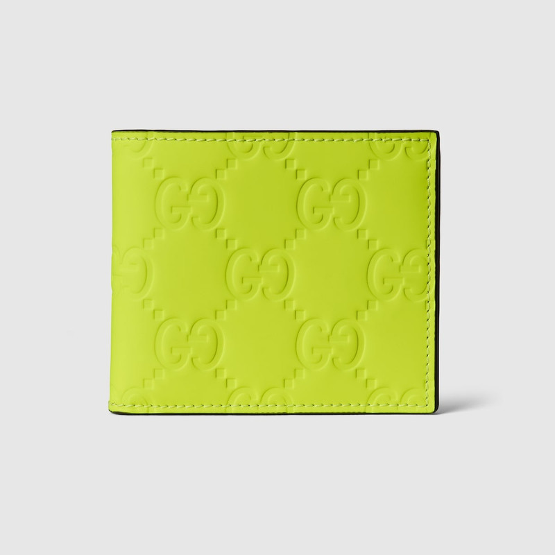 GG rubber-effect bi-fold wallet 1
