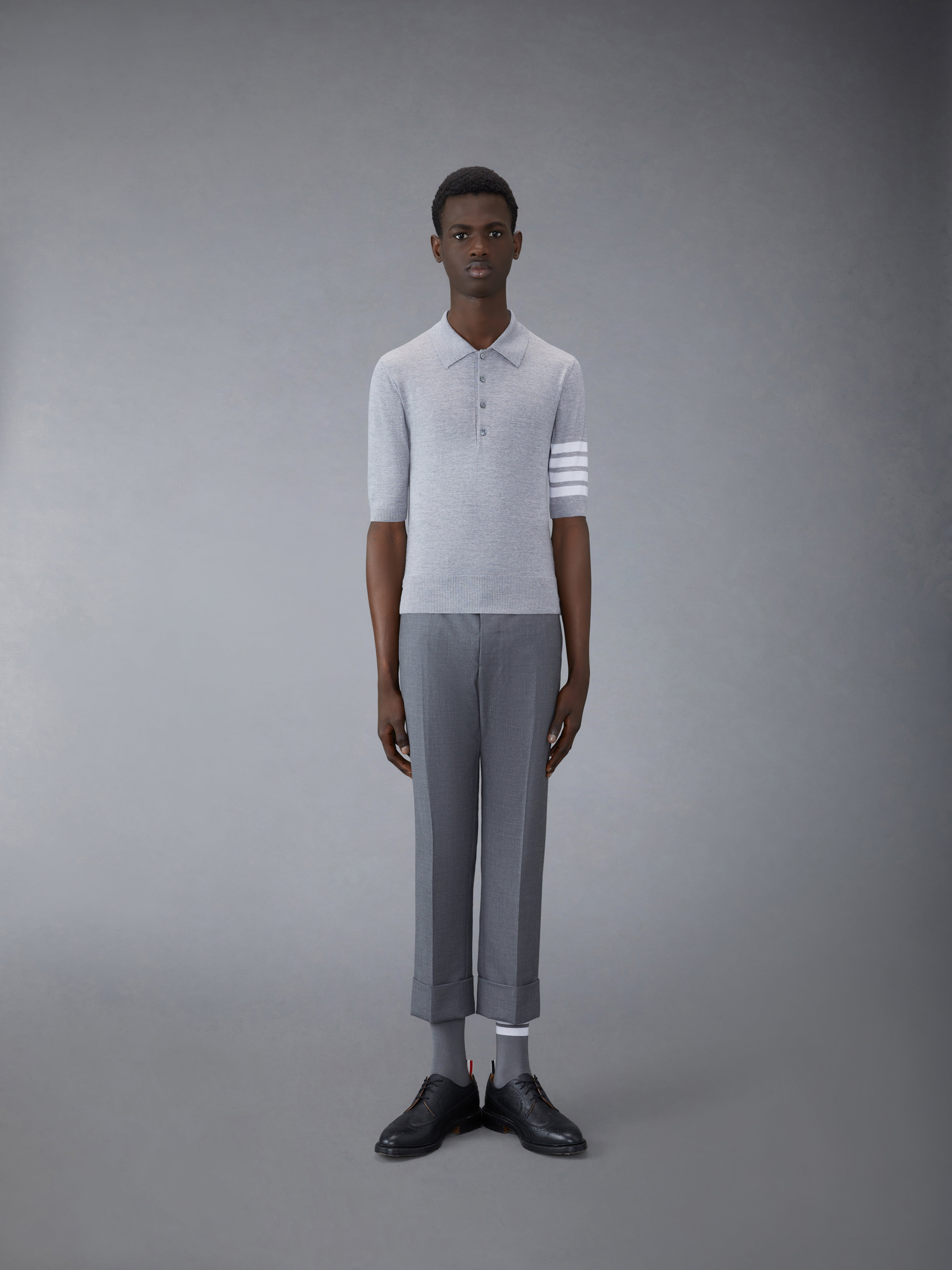 SHORT SLEEVE POLO IN SUSTAINABLE FINE MERINO WOOL - 3