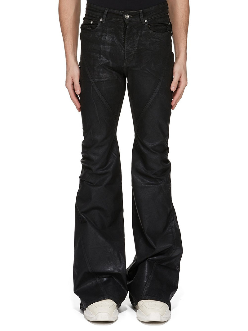 Black Hollywood Bias Bootcut Jeans 1