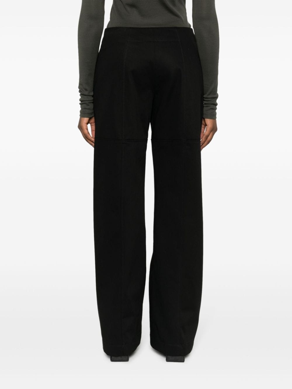 zip-up wide-leg trousers - 4