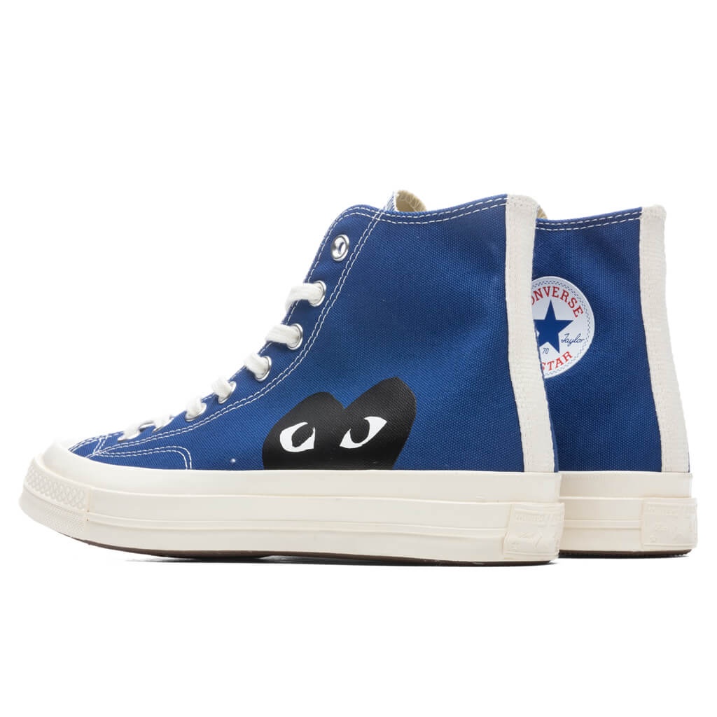 CONVERSE X COMME DES GARCONS PLAY ALL STAR CHUCK '70 HI - BLUE - 3