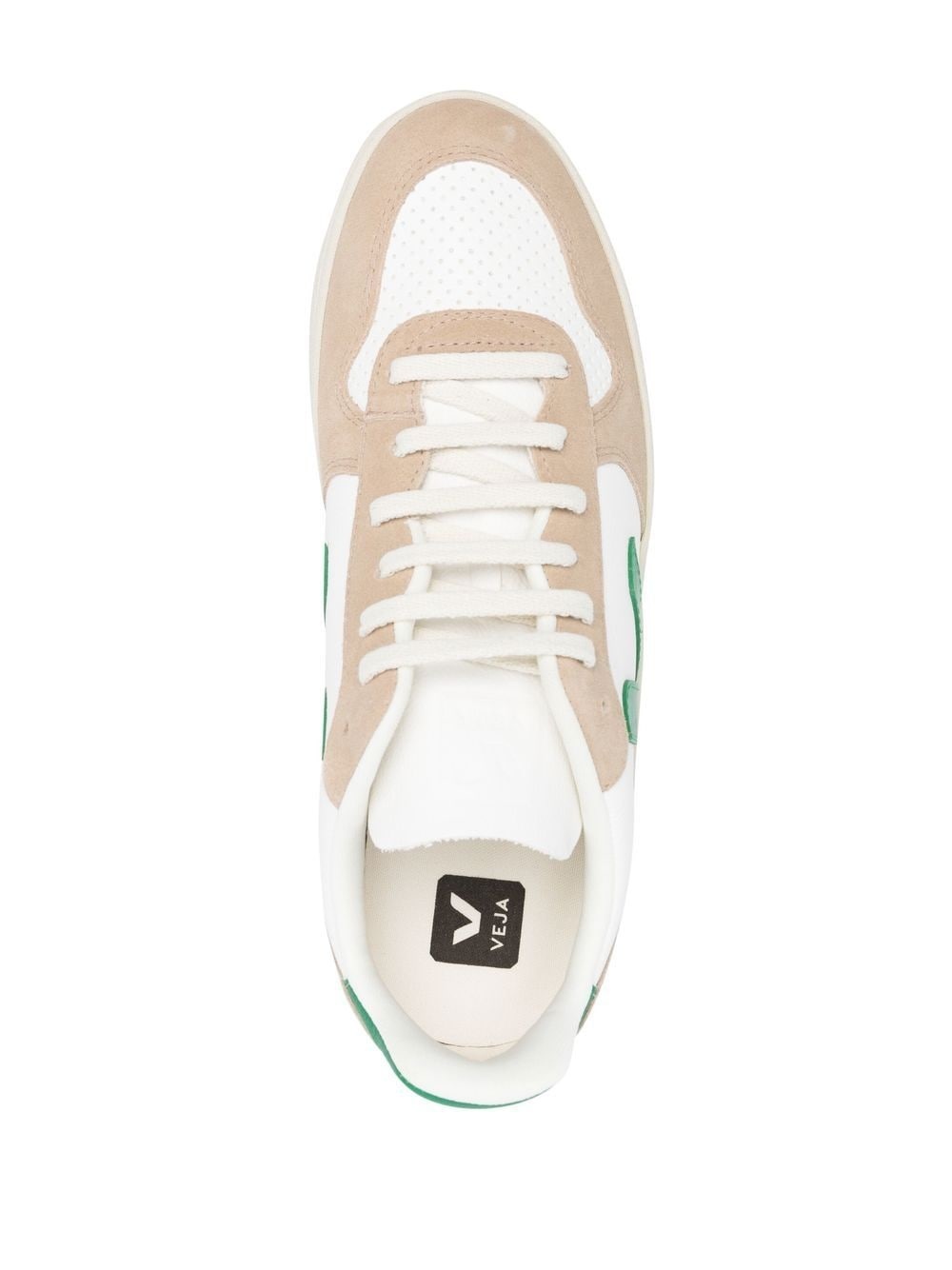 colour-block low-top sneakers - 4