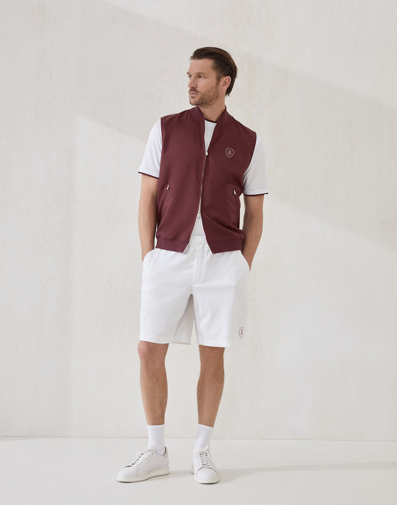 Cotton interlock shorts with logo 4