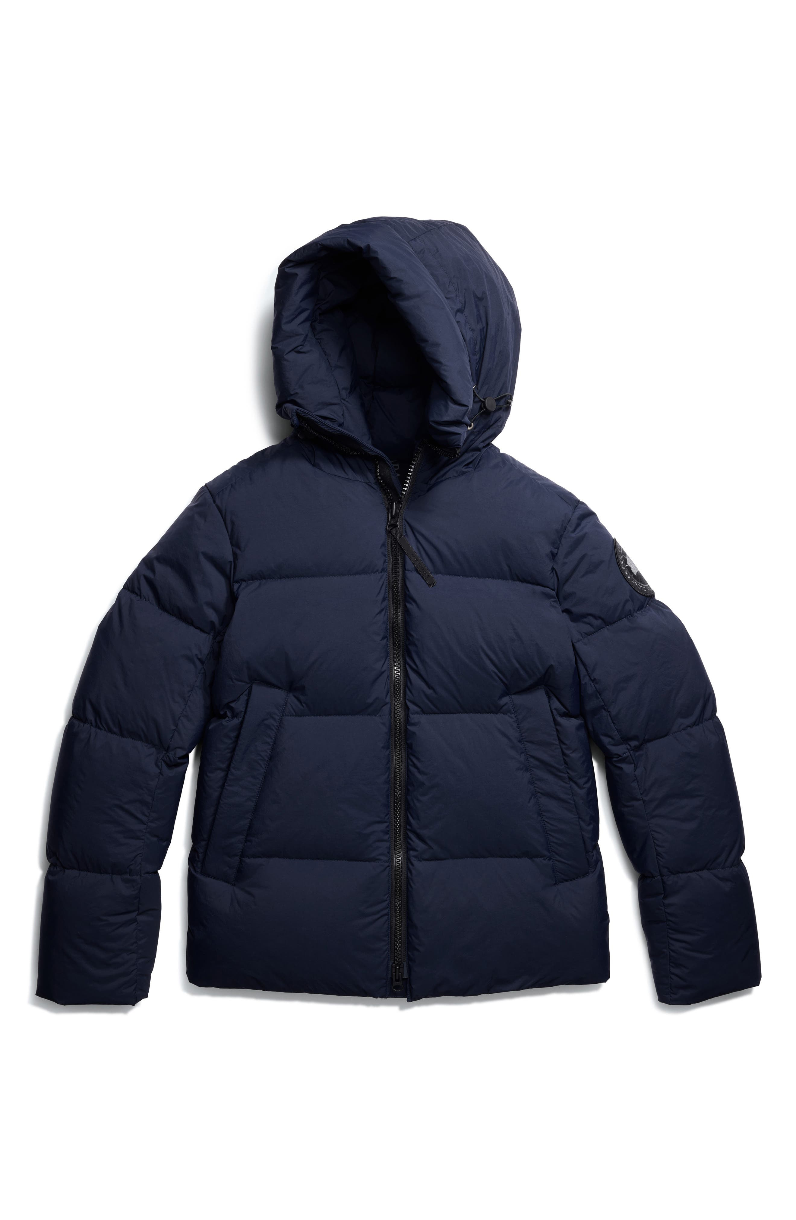 Canada Goose Crofton Water Resistant Packable 750 Fill Power Down Hooded Jacket in Atlantic Navy - 4