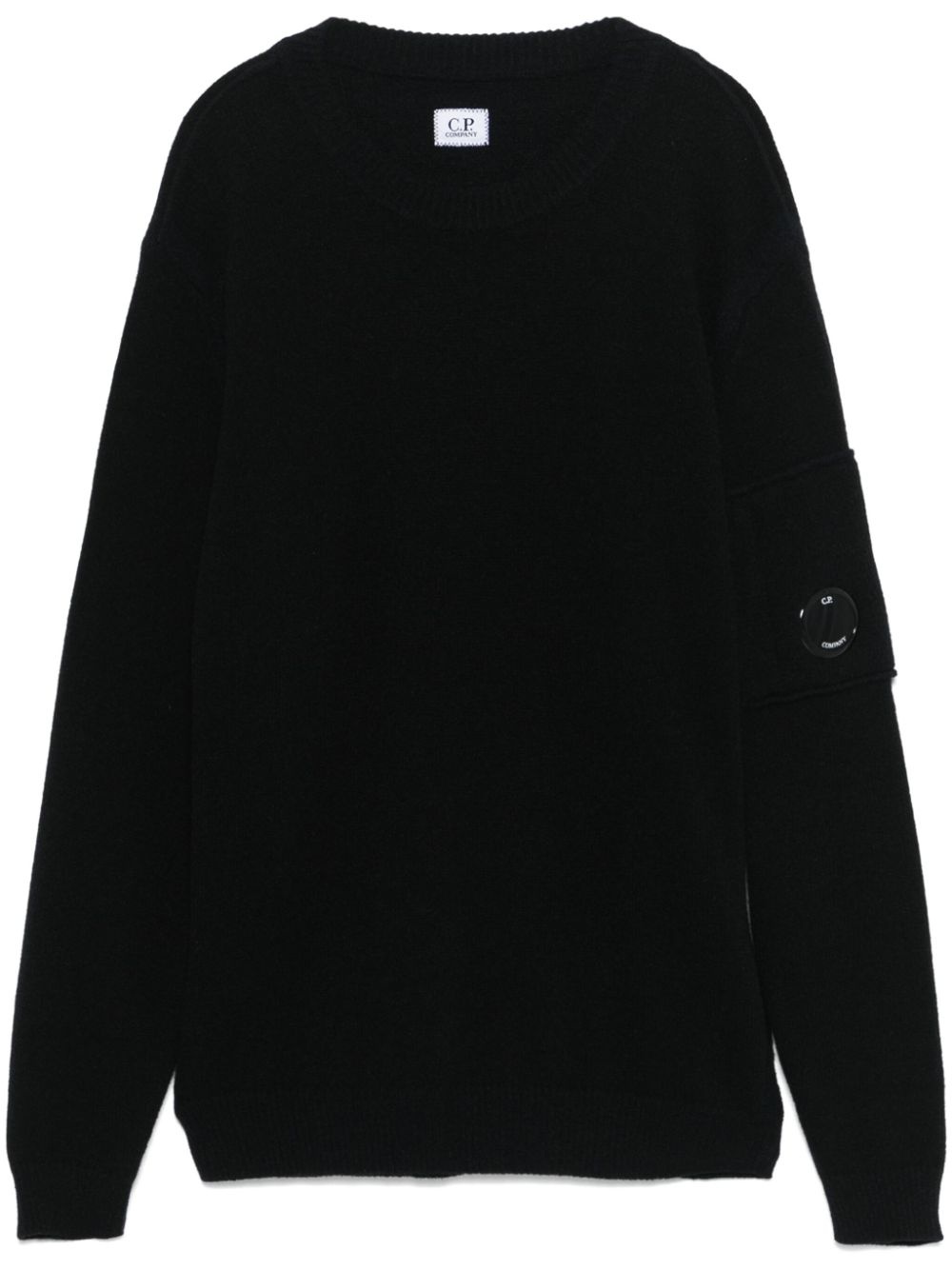 Lens-detail crew-neck sweater - 1