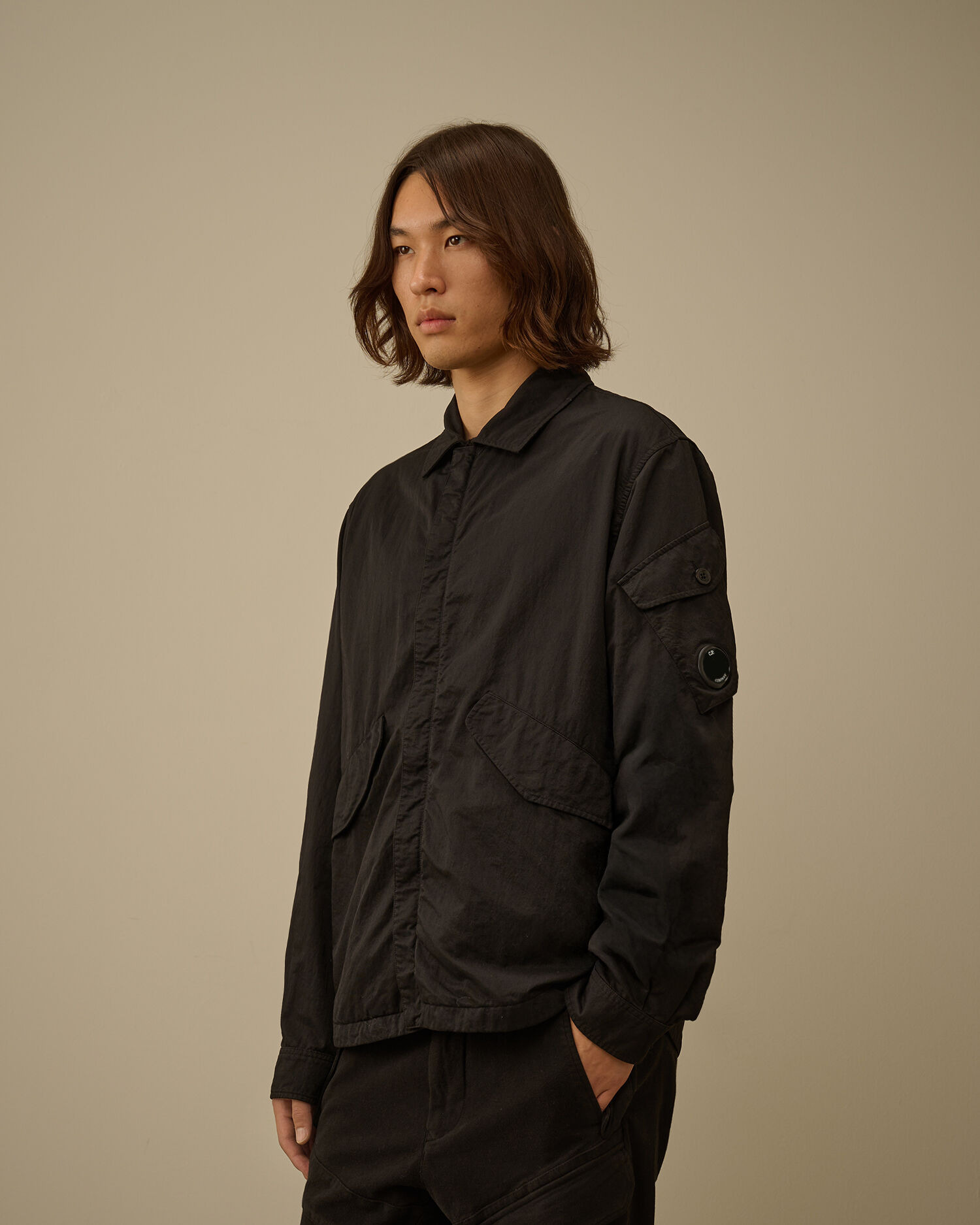 Diagonal Flatt Nylon Zipped Overshirt - 3