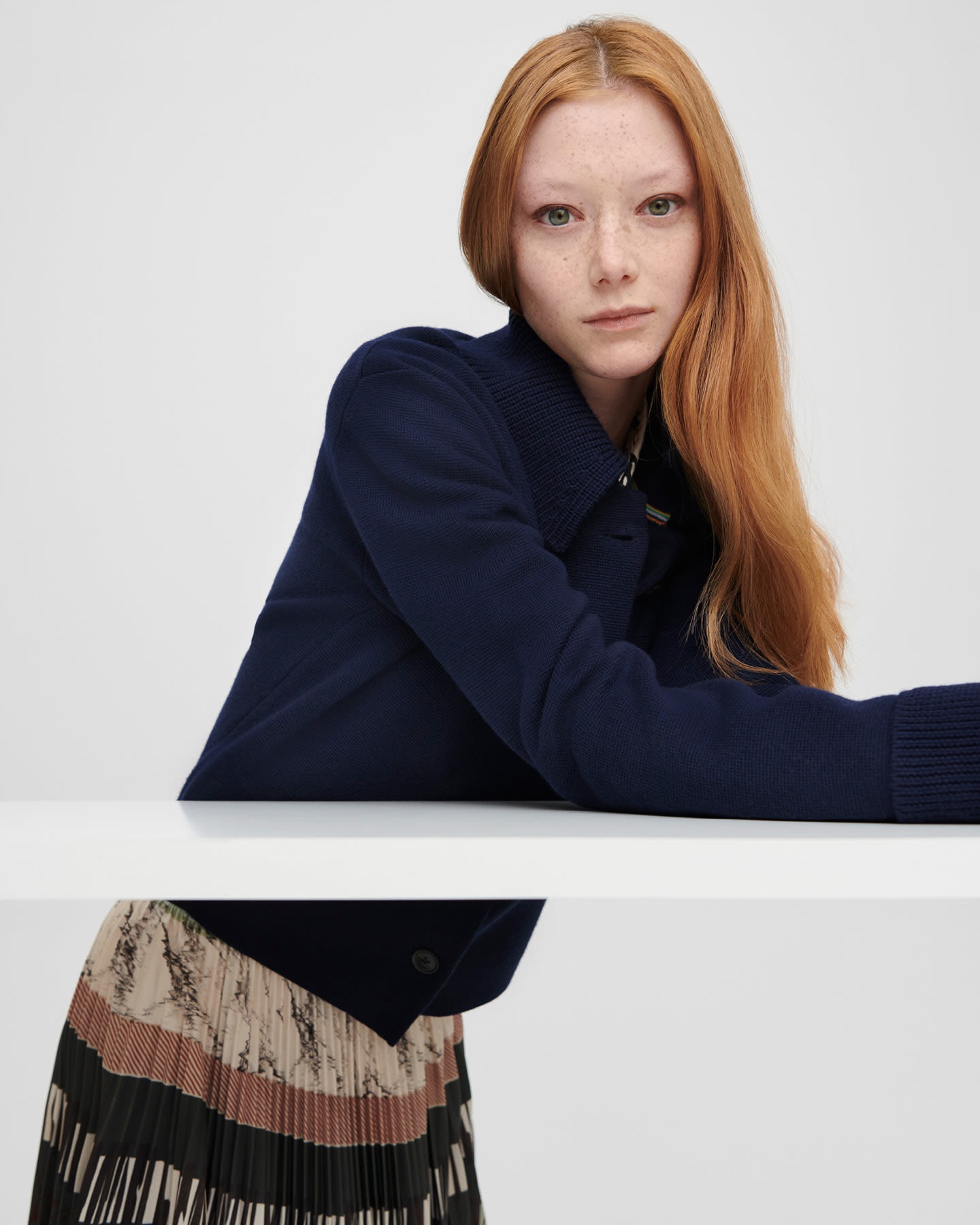 Navy Merino Wool Jacket - 3