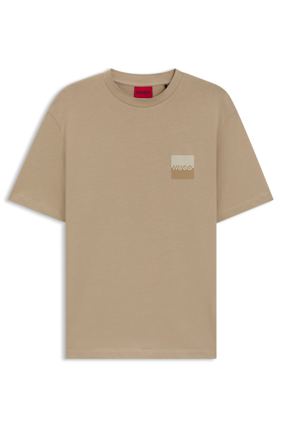 RELAXED-FIT T-SHIRT IN COTTON WITH SPLIT LOGOS - 1