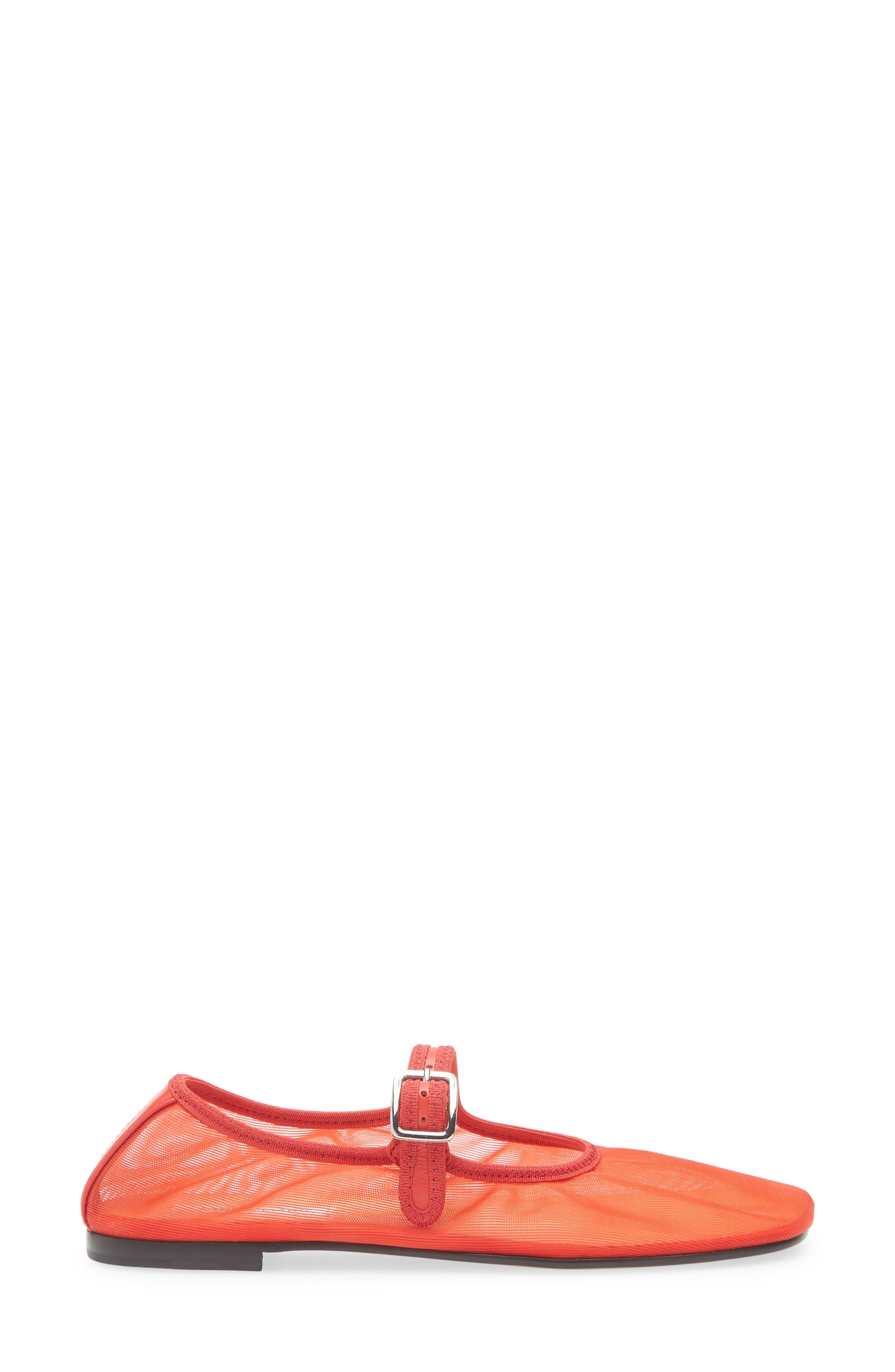 Sandy Liang Mesh Mary Jane Flat in Red at Nordstrom - 3