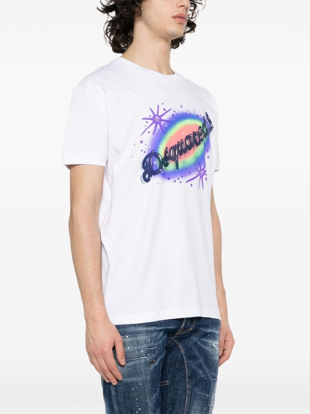 logo-print cotton T-shirt - 3