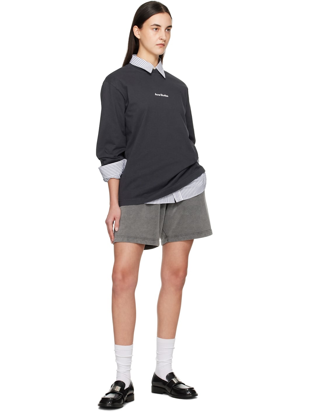 Black Cotton Shorts - 4