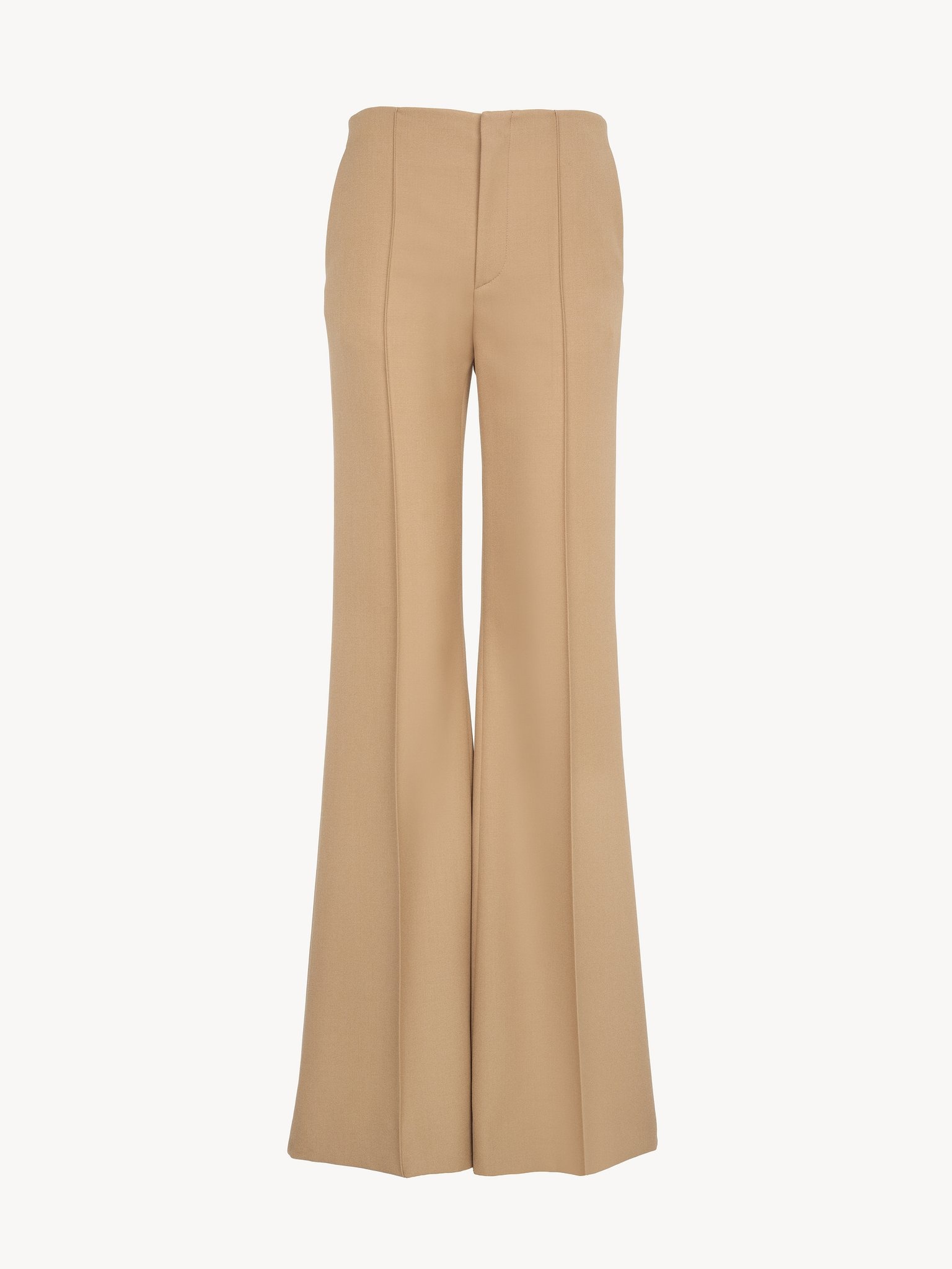 BROKEN-HEEL SLIM PANTS IN WOOL GRAIN DE POUDRE - 2