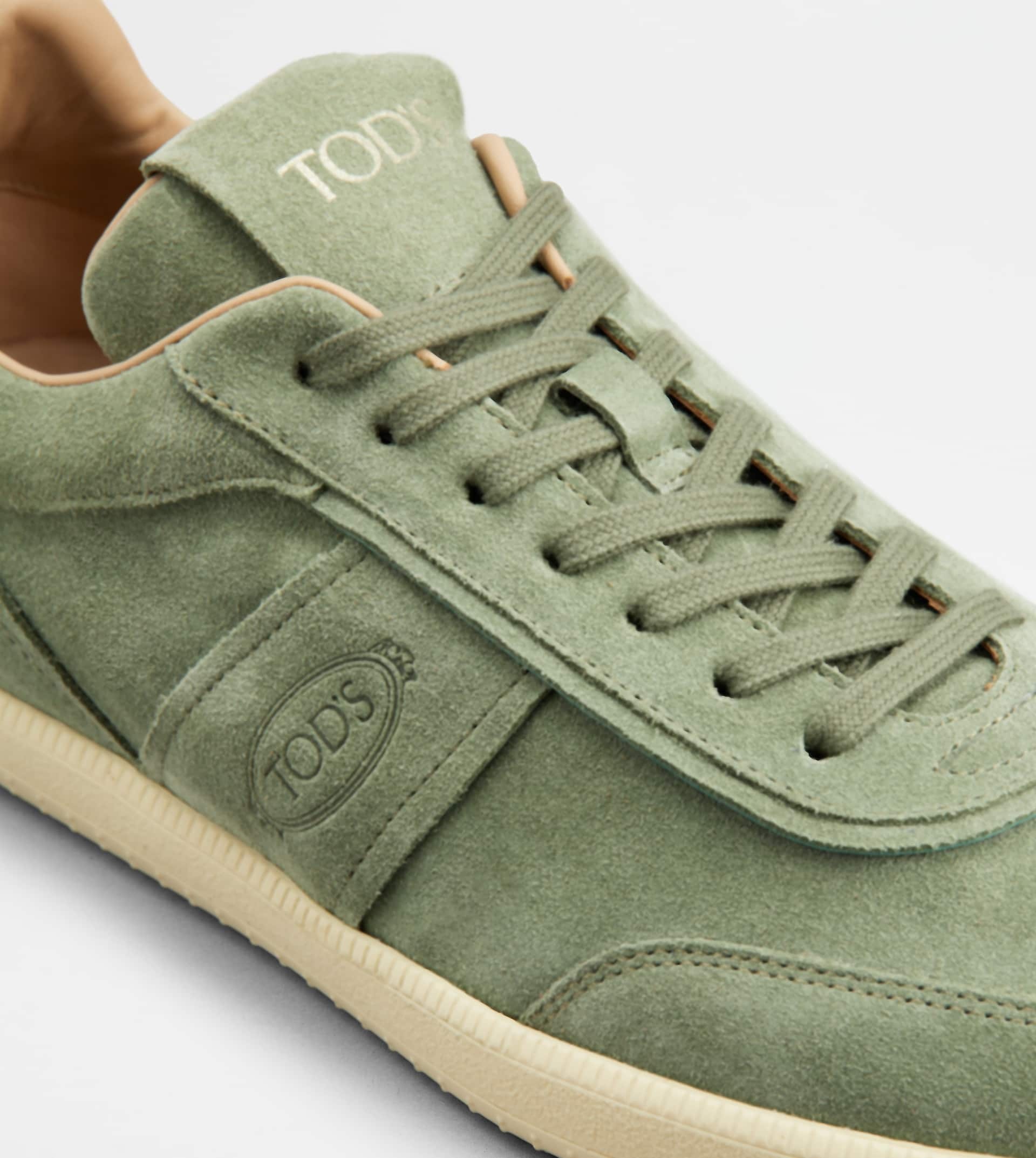 TOD'S TABS SNEAKERS IN SUEDE - GREEN - 5