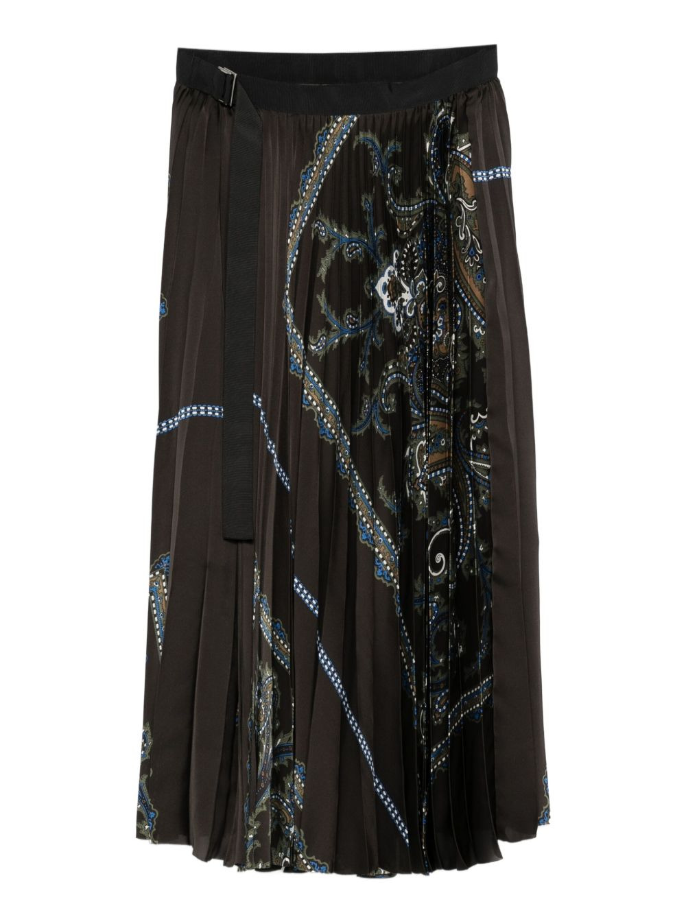 paisley-print pleated skirt - 1