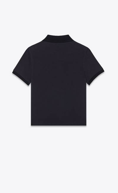 SAINT LAURENT monogram polo shirt in cotton piqué outlook