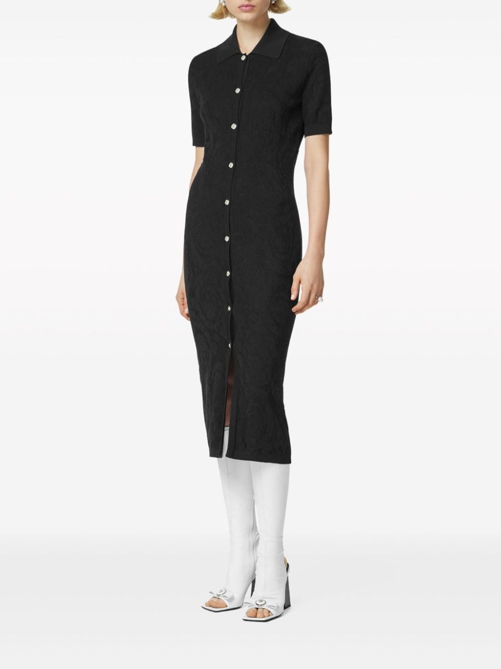 Medusa Head-buttons knitted dress - 3