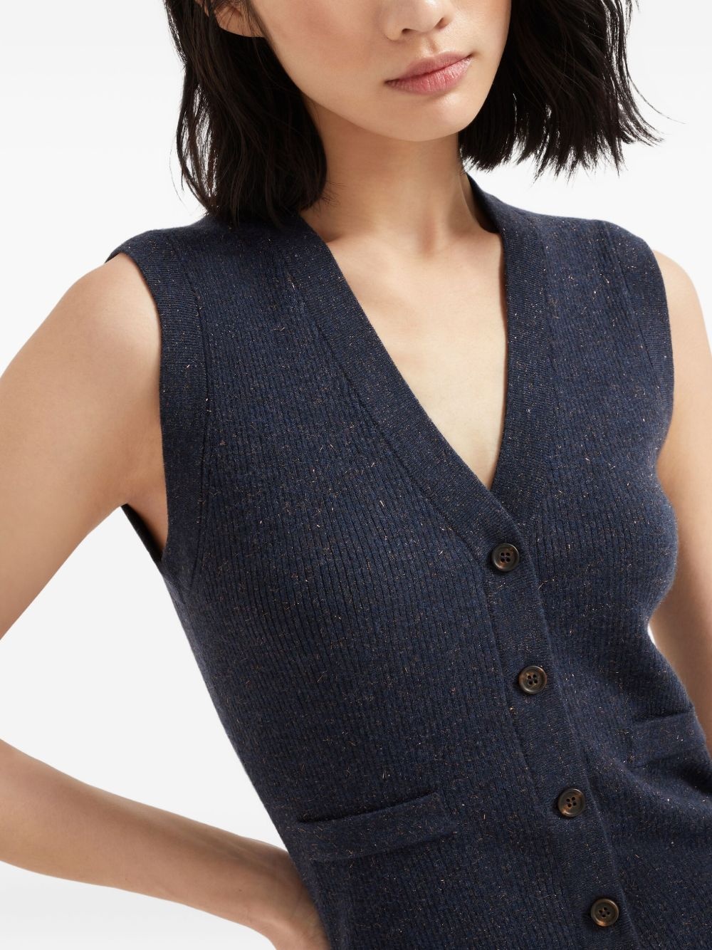 button-down vest - 6